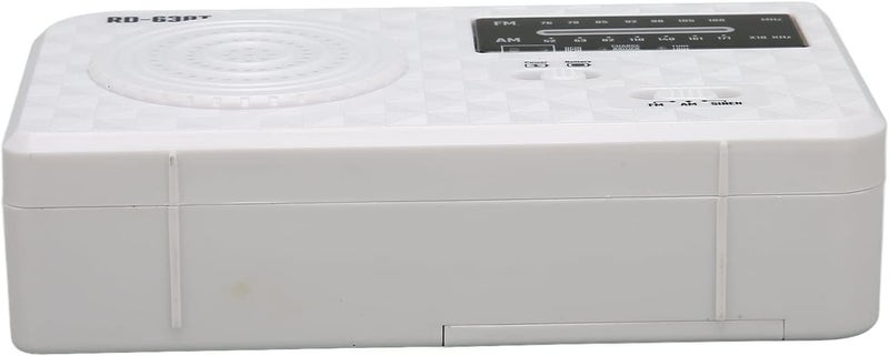 woobles Solar Hand Crank Radio Portable Multifunction FM AM 5 Power Sources Solar Emergency Weather Radio with Flashlight for Outdoor Use (White) - Image 5